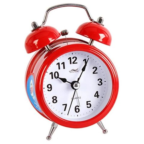 Đồng hồ báo thức để bàn Mini Alarm màu Vàng - Thiết kế xinh xắn, tiện lợi, có đèn xem giờ ban đêm, chuông kêu to, thích hợp trang trí phòng ngủ.