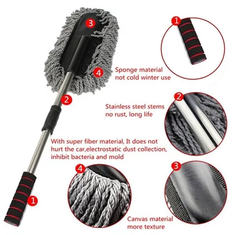 Chổi Lau Rửa Xe Ô Tô Cao Cấp Sợi Dầu TI39 - Dụng Cụ Vệ Sinh Xe Hơi Chắc Chắn, Tiện Lợi và Đa Năng