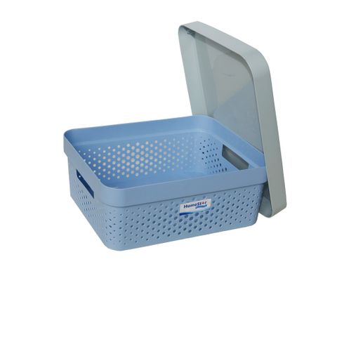 Bộ 2 Hộp Nhựa Đựng Đồ Dạng Lưới Tiện Dụng Homestar Size L và M - Giải Pháp Sắp Xếp Gọn Gàng Cho Gia Đình