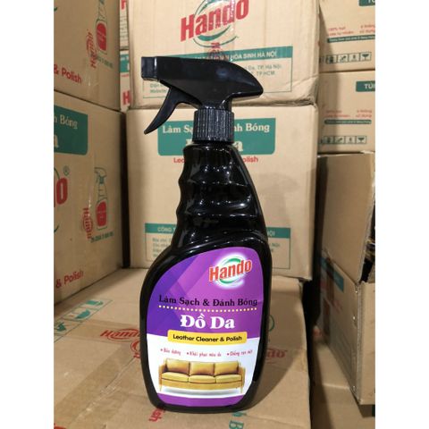 Chai Xịt Làm Sạch & Đánh Bóng Đồ Da Hando 600ml - Dễ Dàng Sử Dụng Cho Túi Xách, Ghế Da, An Toàn Và Hiệu Quả