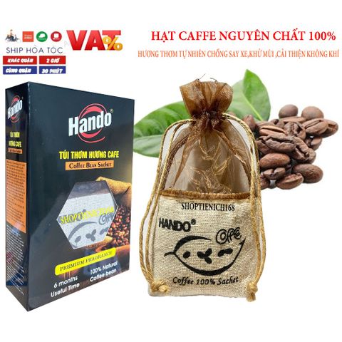 Túi Thơm Hương Cà Phê 100g Nguyên Chất Tienich168 TI48 (Nâu) - Khử Mùi, Thư Giãn, Trang Trí Văn Phòng, Ô Tô