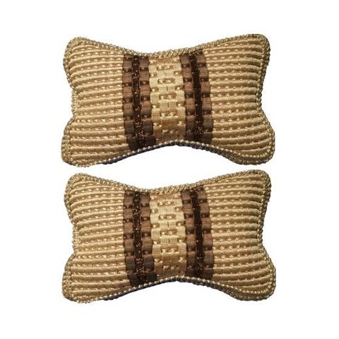 Bộ 2 Gối Đầu Dệt Lanh Cao Cấp cho Xe Hơi - Hỗ Trợ Vùng Cổ, Giải Quyết Mệt Mỏi trong Chuyến Đi Dài Hạn