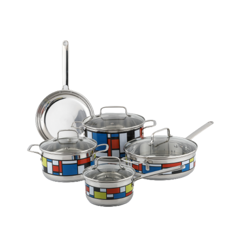 Bộ Nồi Inox 5 Món Arber Langmaster - Bao Gồm Nồi, Chảo Cao Cấp, Dễ Dàng Vệ Sinh, Bảo Hành 12 Tháng