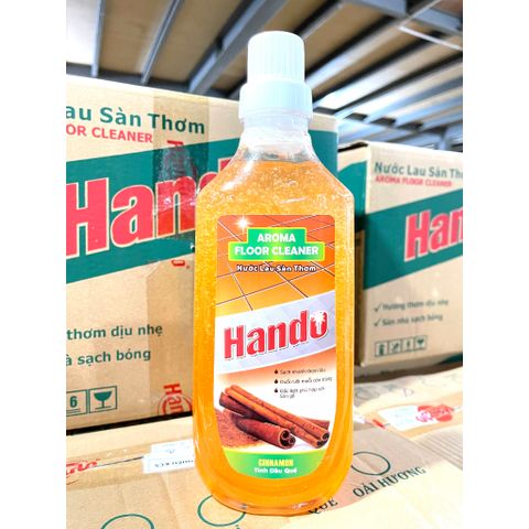 Nước Lau Sàn Đậm Đặc Siêu Sạch Hando 1L - Hương Hoa Hồng, An Toàn, Diệt Vi Khuẩn, Sáng Bóng Bề Mặt Sàn, Giải Pháp Vệ Sinh Thông Minh