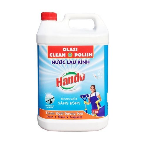 Nước Lau Kính Hando Hương Hoa 600ml - Sạch Bóng Không Vết Sọc, Dùng Cho Kính, Gương, Mặt Phẳng, Tiện Lợi và Dễ Sử Dụng