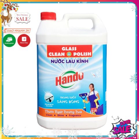Nước Lau Kính Hando Hương Hoa 600ml - Sạch Bóng Không Vết Sọc, Dùng Cho Kính, Gương, Mặt Phẳng, Tiện Lợi và Dễ Sử Dụng