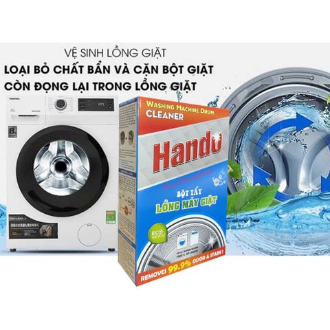 Bộ 2 Hộp Tẩy Lồng Máy Giặt Hando Siêu Sạch - Giải Pháp Đánh Bật Vết Bẩn, Giữ Lồng Inox Sáng Bóng Như Mới
