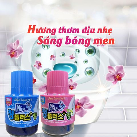 Chai thả bồn cầu Hàn Quốc tự động Mr.Fresh TI688 - Sạch sẽ, diệt khuẩn, khử mùi, giải pháp tiết kiệm thời gian cho toilet sang trọng
