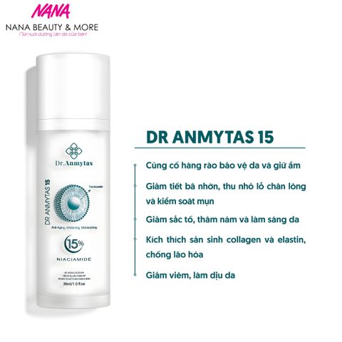 Serum Niacinamide 15% Dr.Anmytas - Làm Sáng Da, Thu Nhỏ Lỗ Chân Lông, Hỗ Trợ Sức Khỏe Da 30ml - Nana Shop