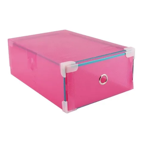 Bộ 5 Hộp Đựng Giày Trong Suốt Viền Kim Loại - Tiện Lợi, Gọn Gàng, Bảo Quản Giày Sạch Sẽ, Đủ Màu Sắc Cá Tính