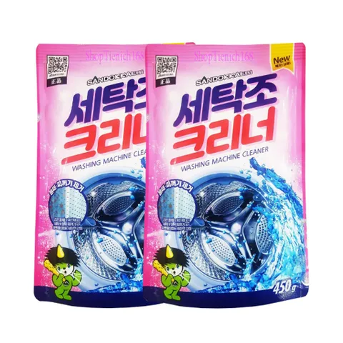 Bột Tẩy Vệ Sinh Lồng Máy Giặt Hàn Quốc 450g - Giảm Cặn Bẩn, Diệt Khuẩn, Dùng Cho Máy Giặt Lồng Đứng & Ngang
