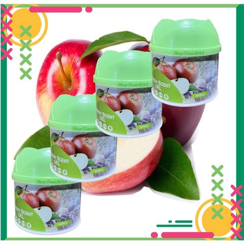 Bộ 4 Sáp Thơm Khử Mùi Hando 87g - Hương Táo Tự Nhiên, Thiết Kế Đẹp, Phù Hợp Trang Trí Và Quà Tặng