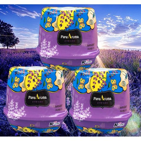 Bộ 3 Sáp Thơm Khử Mùi PureAroma Hàn Quốc - Hương Chanh, Hoa Hồng, Lavender - Lưu Hương Liên Tục 30 Ngày