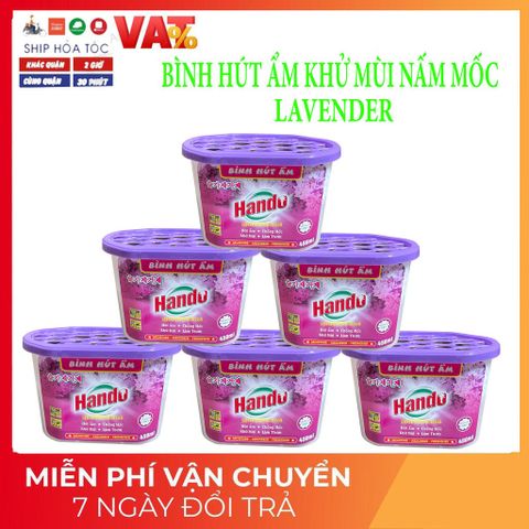 Bộ 3 Bình Hút Ẩm Khử Mùi Hando 450ml - Giải Pháp Chống Mốc, Giữ Đồ Khô Ráo, Hương Lavender Thơm Mát