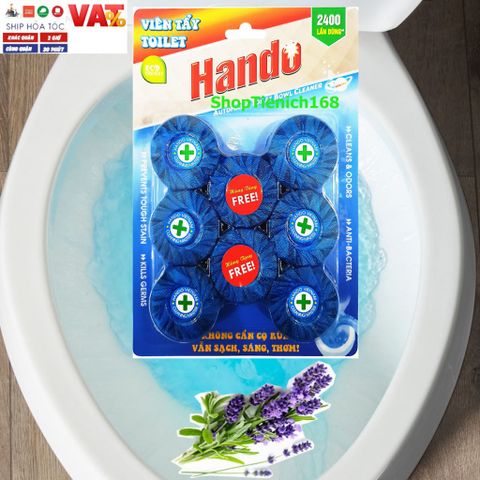 Bộ 5 Vỉ 30 Viên Viên Tẩy Bồn Cầu Hando Tự Động - Khử Mùi, Làm Sạch, Diệt Khuẩn Hiệu Quả, Duy Trì Hương Thơm Lâu Dài