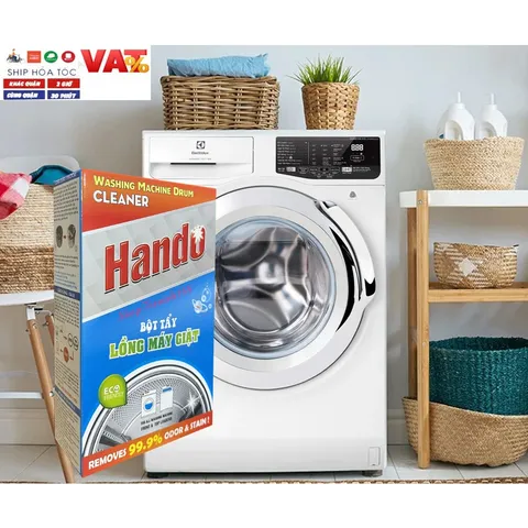 Hộp 2 Gói Tẩy Lồng Máy Giặt Hando Siêu Sạch Thế Hệ Mới - Sạch Bóng, Dễ Sử Dụng, Giải Pháp Hoàn Hảo Cho Máy Giặt