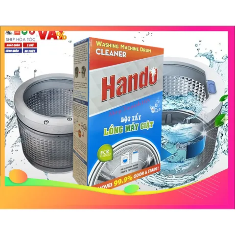 Hộp 2 Gói Tẩy Lồng Máy Giặt Hando Siêu Sạch Thế Hệ Mới - Sạch Bóng, Dễ Sử Dụng, Giải Pháp Hoàn Hảo Cho Máy Giặt