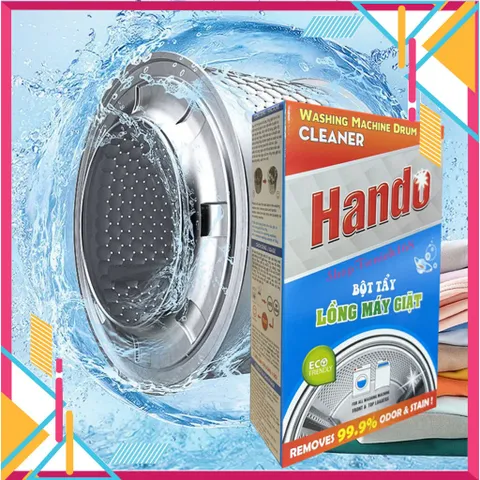Hộp 2 Gói Tẩy Lồng Máy Giặt Hando Siêu Sạch Thế Hệ Mới - Sạch Bóng, Dễ Sử Dụng, Giải Pháp Hoàn Hảo Cho Máy Giặt