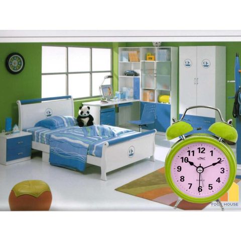 Đồng hồ báo thức để bàn Mini Alarm Xanh lá - Kiểu dáng nhỏ gọn, dễ thương cho bàn làm việc, phòng ngủ - Chức năng xem giờ và báo thức tiện lợi