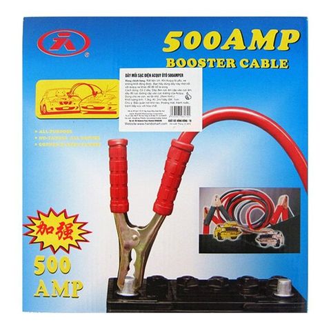 Dây Mồi Sạc Điện Ắc Quy 500AMP Tienich168 TI34 - Dây Kết Nối 2m An Toàn, Tiện Ích Cho Xe Ô Tô, Xe Máy