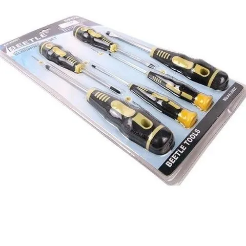 Bộ 6 Tua Vít Cao Cấp TI336 Vàng - Dụng Cụ Sửa Chữa Đồ Dùng Gia Đình, Chất Liệu Bền, Tay Cầm Chống Trượt