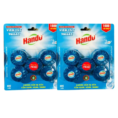 Viên Tẩy Và Khử Mùi Bồn Cầu Hando TI295 - Bộ 4 Viên Tiện Lợi, Diệt Khuẩn, Hương Thơm Dễ Chịu, Vệ Sinh Toilet Hiệu Quả