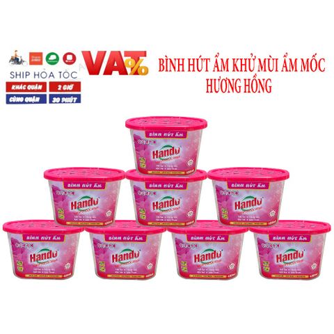 Bộ 8 Bình Hút Ẩm Khử Mùi Hando Lavender 450ml - Giải Pháp Chống Ẩm Mốc Hiệu Quả Cho Nhà Ở Việt Nam