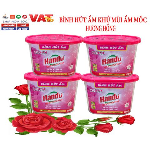Bộ 8 Bình Hút Ẩm Khử Mùi Hando Lavender 450ml - Giải Pháp Chống Ẩm Mốc Hiệu Quả Cho Nhà Ở Việt Nam