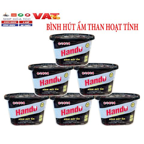 Bình Hút Ẩm Khử Mùi Hando 450ml Lavender - Bộ 6 Bình Giữ Đồ Khô Ráo và Khử Mùi Chua Mốc, Phù Hợp Với Thời Tiết Nóng Ẩm Việt Nam