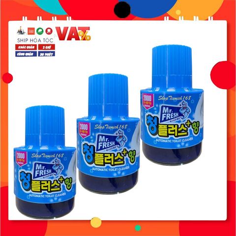 Bộ 3 Chai Thả Bồn Cầu Tự Động Mr.Fresh - Giải Pháp Khử Mùi và Làm Sạch Toilet Hiệu Quả, Tiết Kiệm Thời Gian