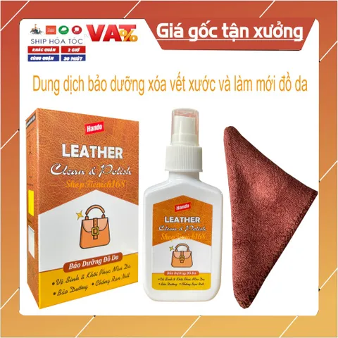 Chai Bảo Dưỡng Đánh Bóng Xóa Vết Xước Da Hando 120ml - Duy Trì Độ Bóng, Chống Nấm Mốc, Dễ Sử Dụng Cho Giày, Túi Xách, Áo Khoác