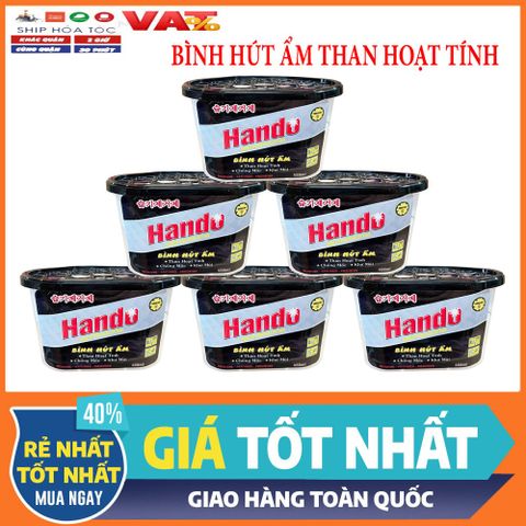 Bình Hút Ẩm Khử Mùi Nấm Mốc Than Hoạt Tính Hando 450ml - Giải Pháp Chống Ẩm Mốc Cho Tủ Đồ Và Không Gian Sống