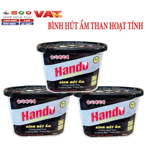 Bình Hút Ẩm Khử Mùi Nấm Mốc Than Hoạt Tính Hando 450ml - Giải Pháp Chống Ẩm Mốc Cho Tủ Đồ Và Không Gian Sống