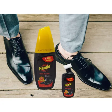 Xi Nước Đánh Giày Da HANDO 80ml - Phục Hồi Vết Xước, Bảo Vệ Chống Thấm, Sáng Bóng Thoải Mái Tại Nhà