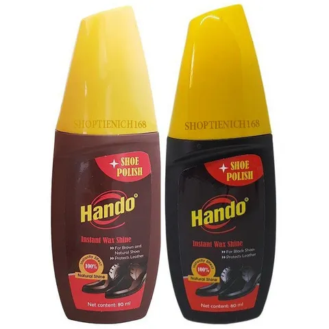 Xi Nước Đánh Giày Da HANDO 80ml - Phục Hồi Vết Xước, Bảo Vệ Chống Thấm, Sáng Bóng Thoải Mái Tại Nhà