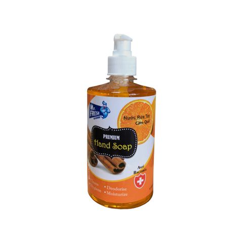 Combo 2 Nước Rửa Tay Khử Mùi Mr.Fresh 500ml - Hương Cam Quế, Kháng Khuẩn, Làm Sạch Tận Gốc, Giúp Tay Mềm Mại, Thoải Mái, An Toàn Cho Gia Đình