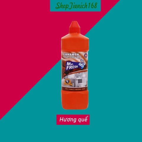 Nước Tẩy Bồn Cầu Diệt Khuẩn Mr.Fresh 1000ml - Hương Quế Tươi Mát, An Toàn Cho Nhà Tắm