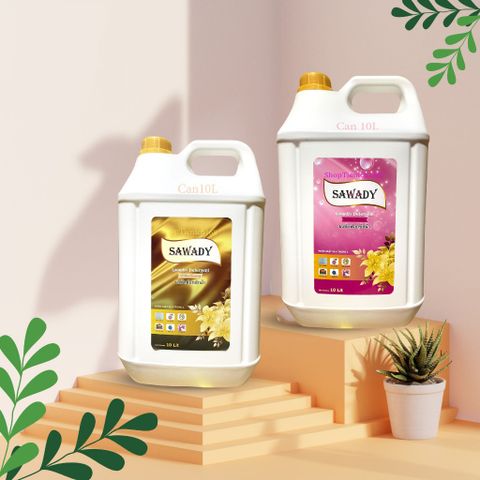 Nước Giặt Xả Sawady 6 In 1 10L - Siêu Đậm Đặc, Khử Mùi Hiệu Quả, Hương Nước Hoa Quyến Rũ, Thái Lan