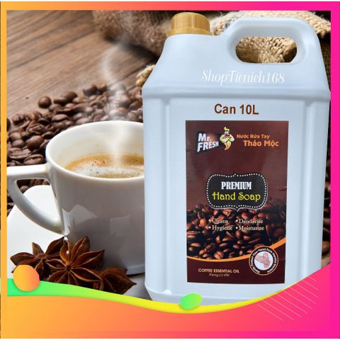 Nước Rửa Tay Khử Mùi Mr.Fresh 10L Hương Cafe - Kháng Khuẩn, Dùng Cho Nhà Hàng, Khách Sạn, Trường Học, Bệnh Viện