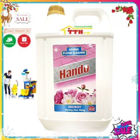 Nước thơm lau sàn Hando 10L Hương Nhài - Diệt khuẩn hiệu quả, an toàn cho sức khỏe, thích hợp cho nhà hàng và vệ sinh công nghiệp