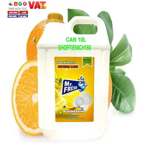 Nước Rửa Bát Siêu Đậm Đặc An Toàn Mr Fresh 10L - Chất Tẩy Rửa Không Hương, Hiệu Quả Vượt Trội, Thân Thiện Môi Trường