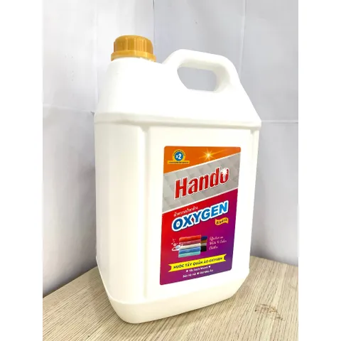 Nước tẩy trắng quần áo Oxygen 10L - Siêu tẩy chuyên dụng cho đồ len, đồ màu, giặt tay và máy tiện lợi, an toàn cho gia đình