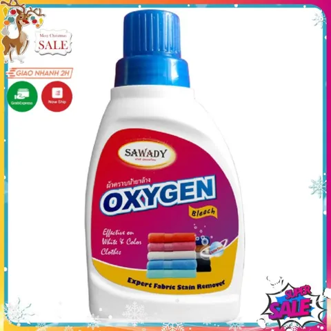 Nước tẩy trắng quần áo Oxygen 10L - Siêu tẩy chuyên dụng cho đồ len, đồ màu, giặt tay và máy tiện lợi, an toàn cho gia đình