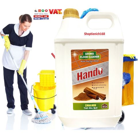 Nước thơm lau sàn Hando 10L - Giải pháp vệ sinh cho nhà hàng, khách sạn và công nghiệp, mùi hương dễ chịu, làm sạch hiệu quả.
