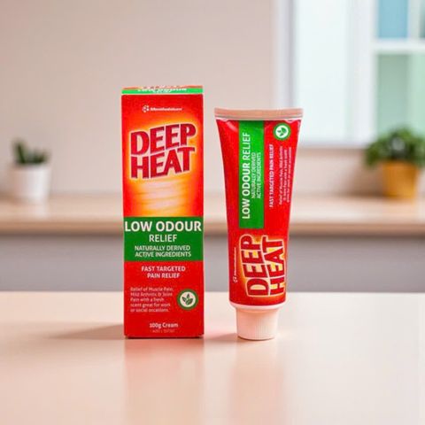 Gel xoa bóp giảm đau Mentholatum Deep Heat 100g - Giảm đau cơ khớp, hỗ trợ phục hồi chấn thương, sản xuất tại Úc