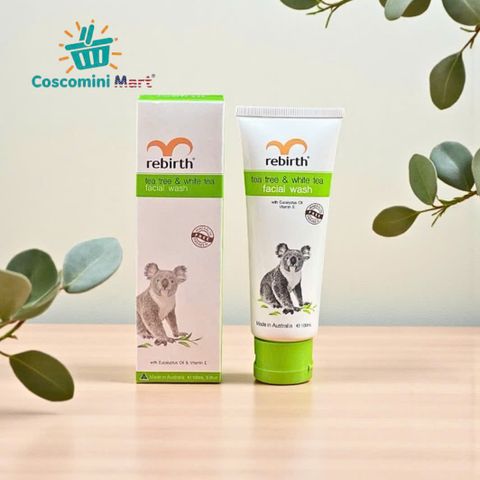 Sữa Rửa Mặt Rebirth Tea Tree & White Tea 100ml - Chống Mụn, Làm Sạch Da Dầu, Dưỡng Ẩm Nhiều Hiệu Quả