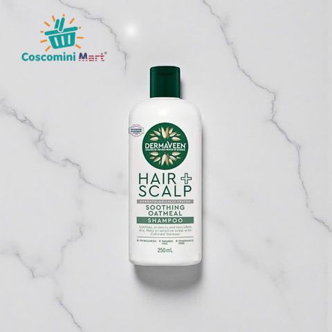 Dầu Gội DermaVeen Làm Dịu Da Đầu & Tóc - 250ml - Chất Liệu Yến Mạch Tự Nhiên, Không Hóa Chất, An Toàn Cho Da Nhạy Cảm
