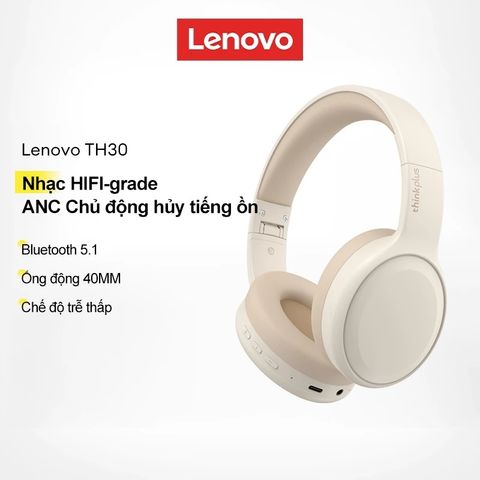 Tai Nghe Bluetooth 5.1 Lenovo Thinkplus TH30 - Giảm Tiếng Ồn, Âm Thanh 3D, Tai Nghe Gaming Có Mic, Thời Gian Chơi 7 Giờ