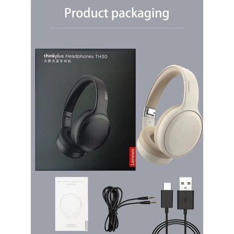 Tai Nghe Bluetooth 5.1 Lenovo Thinkplus TH30 - Giảm Tiếng Ồn, Âm Thanh 3D, Tai Nghe Gaming Có Mic, Thời Gian Chơi 7 Giờ