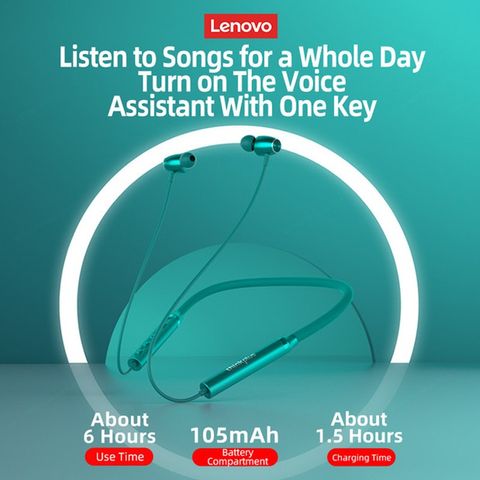 Tai Nghe Bluetooth Lenovo HE05X Ⅱ Không Dây V5.0 Chống Nước HIFI Stereo Tai Nghe Thể Thao IPX5 Pin 12 Giờ Có Micrô